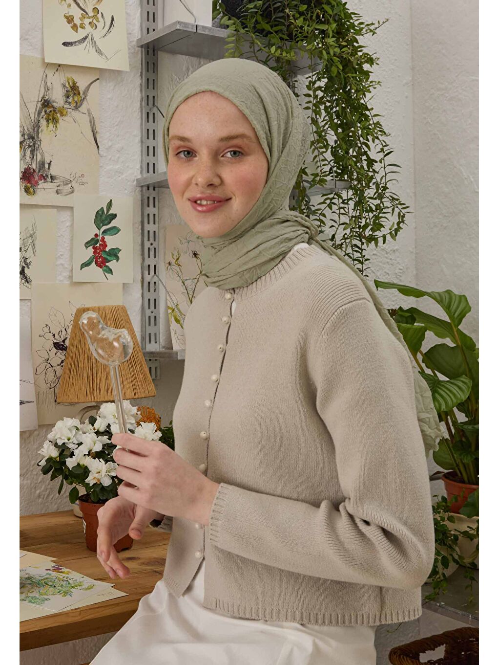 Mavi Vual Crash Şal Deniz Köpüğü-4