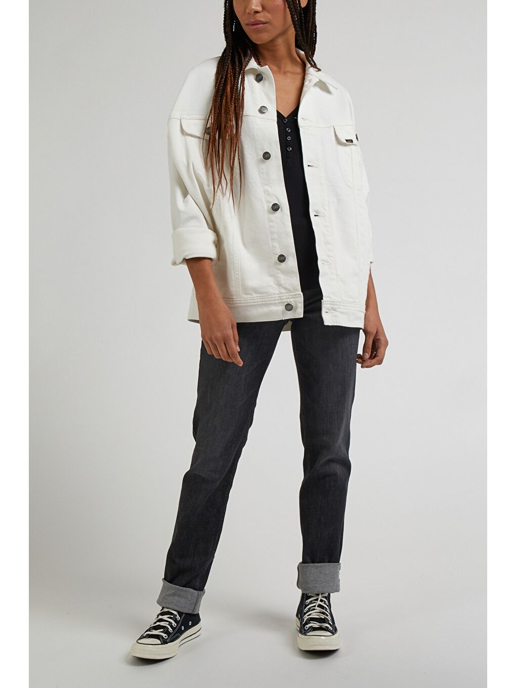 Antrasit Marion Straight Fit Düz Kesim Normal Bel Esnek Jean Jean Pantolon-1