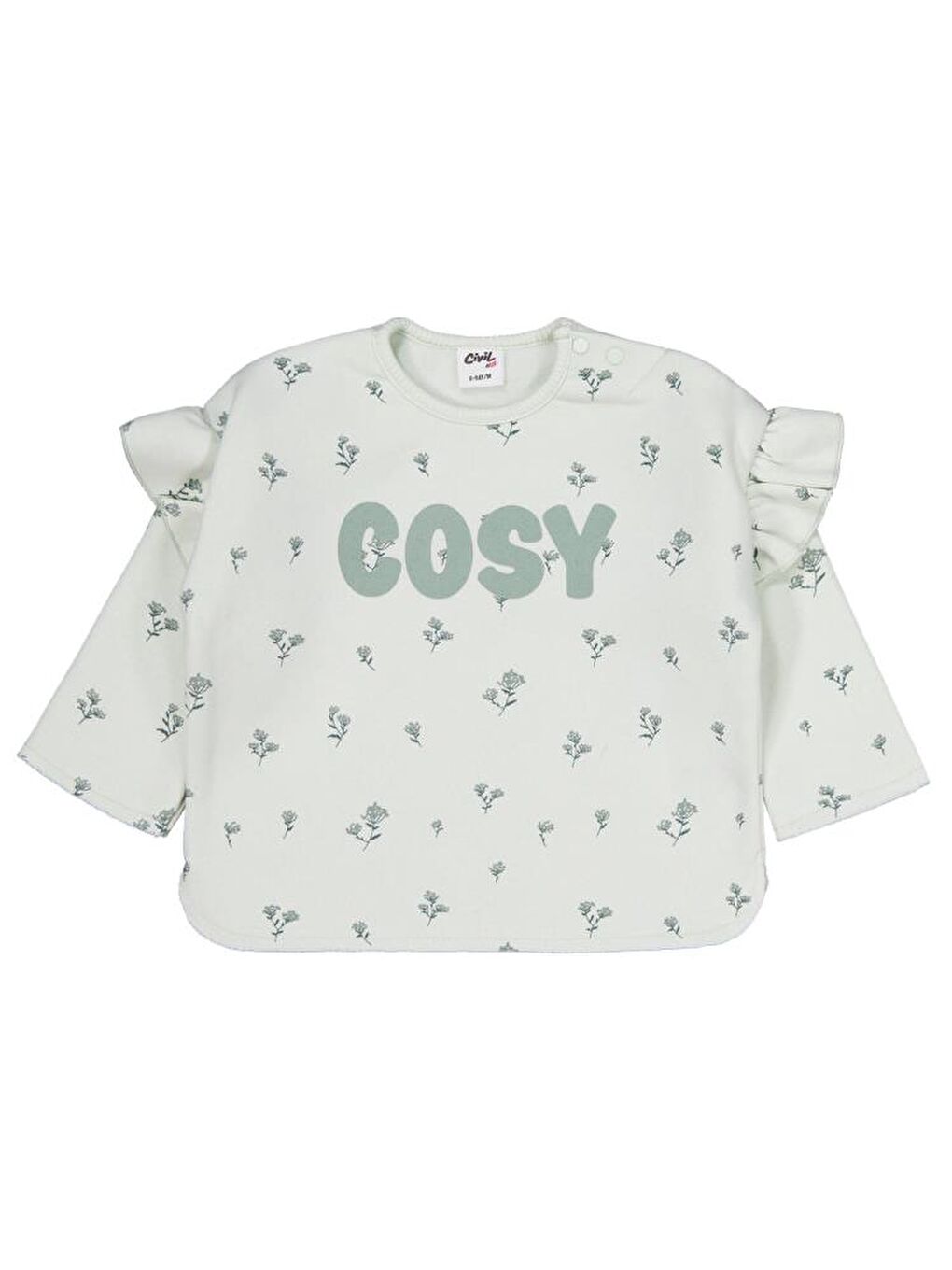 Baby Çiçek Empirme 6-18 Ay Takım - Yeşil 12-18 Ay-1