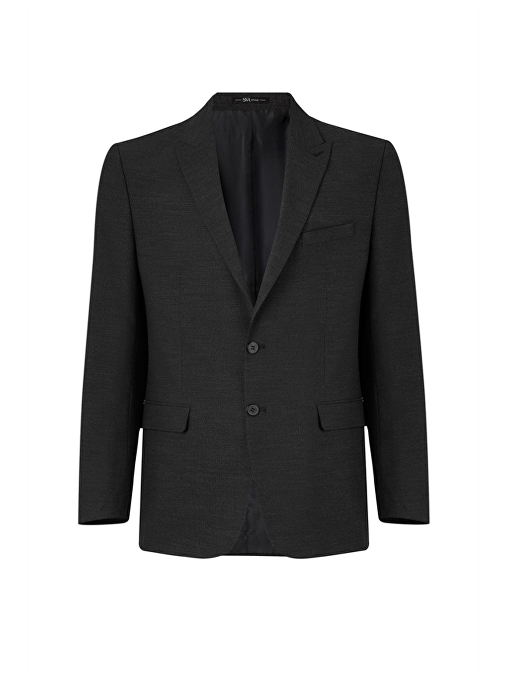 Siyah Regular Sivri Yaka 6 Drop Takım Elbise-1