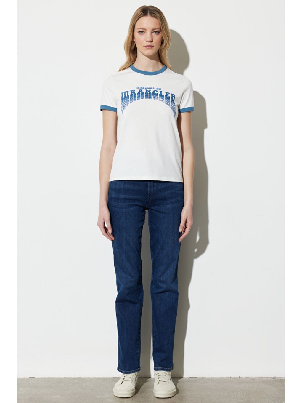 Lacivert Straight Fit Düz Kesim Yüksek Bel  Esnek Jean Jean Pantolon-2