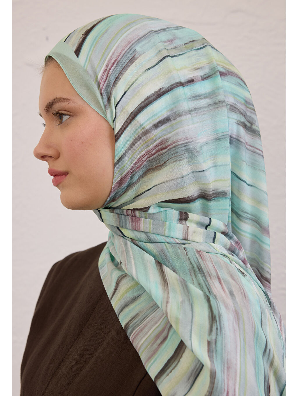 Mavi Deıa Desen Rami Şal Okyanus-3