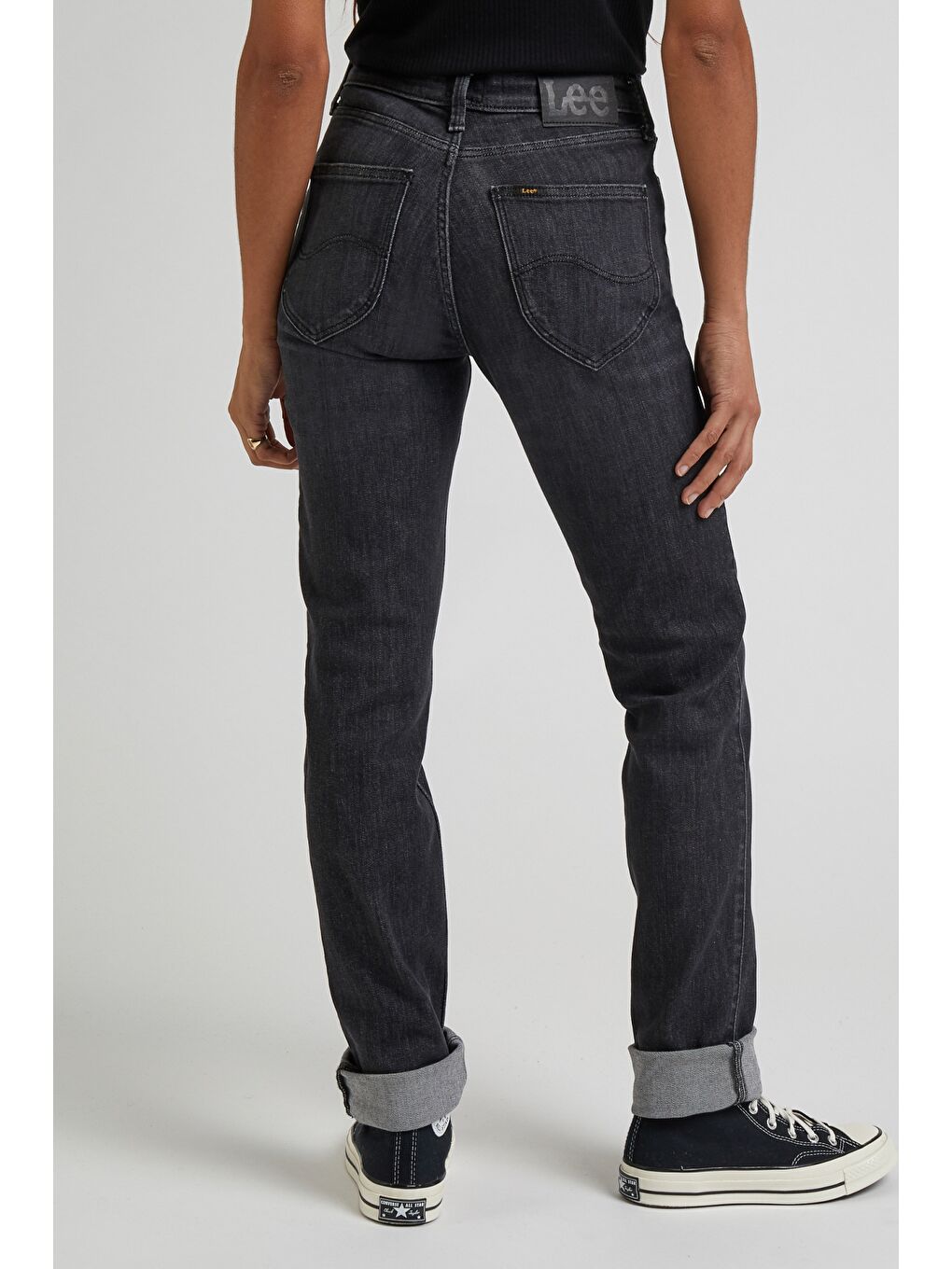 Antrasit Marion Straight Fit Düz Kesim Normal Bel Esnek Jean Jean Pantolon-4