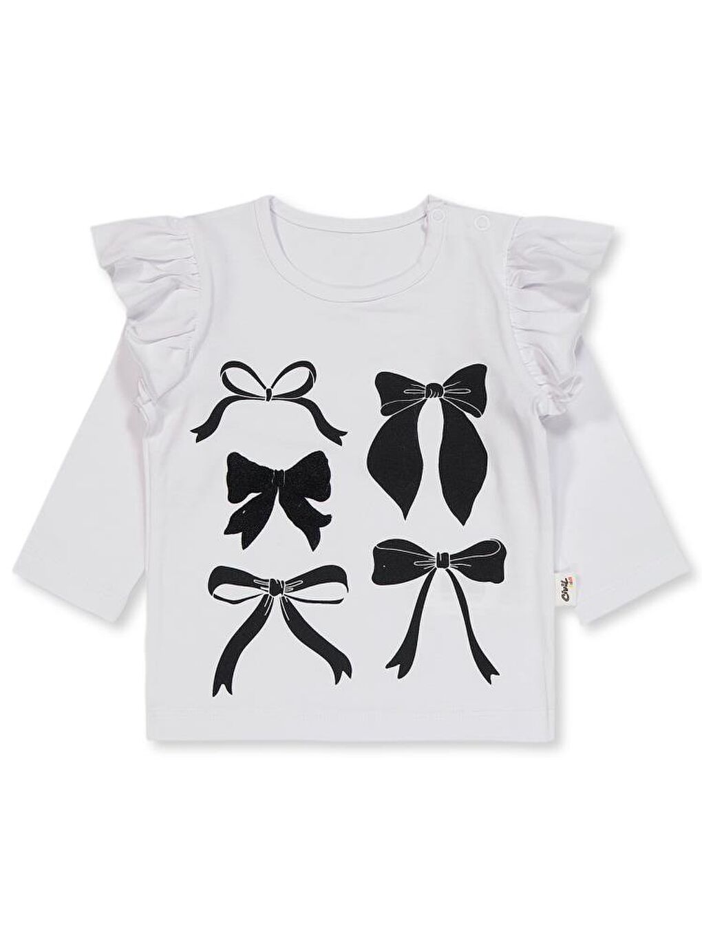 Baby Fiyonk Baskılı 6-18 Ay Takım - Beyaz 9-12 Ay-2