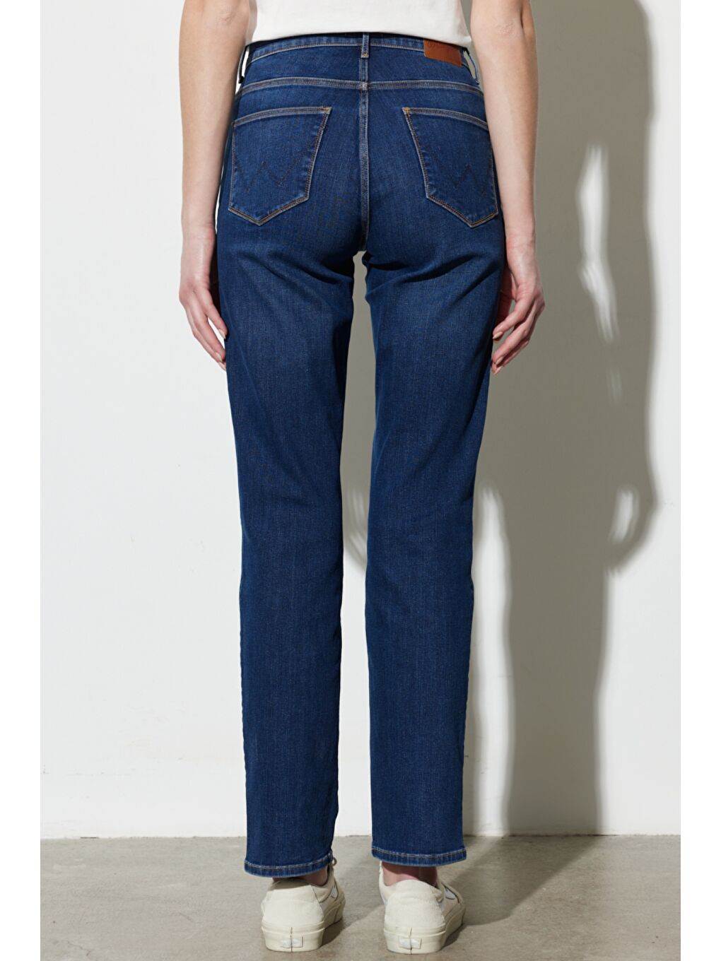 Lacivert Straight Fit Düz Kesim Yüksek Bel  Esnek Jean Jean Pantolon-5