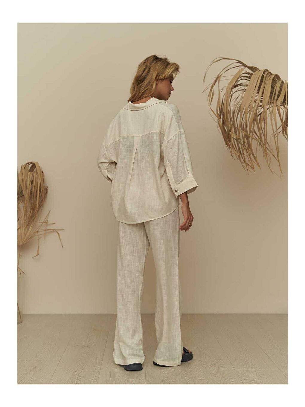 Salerno Coconut Düğme Bej Takım-1