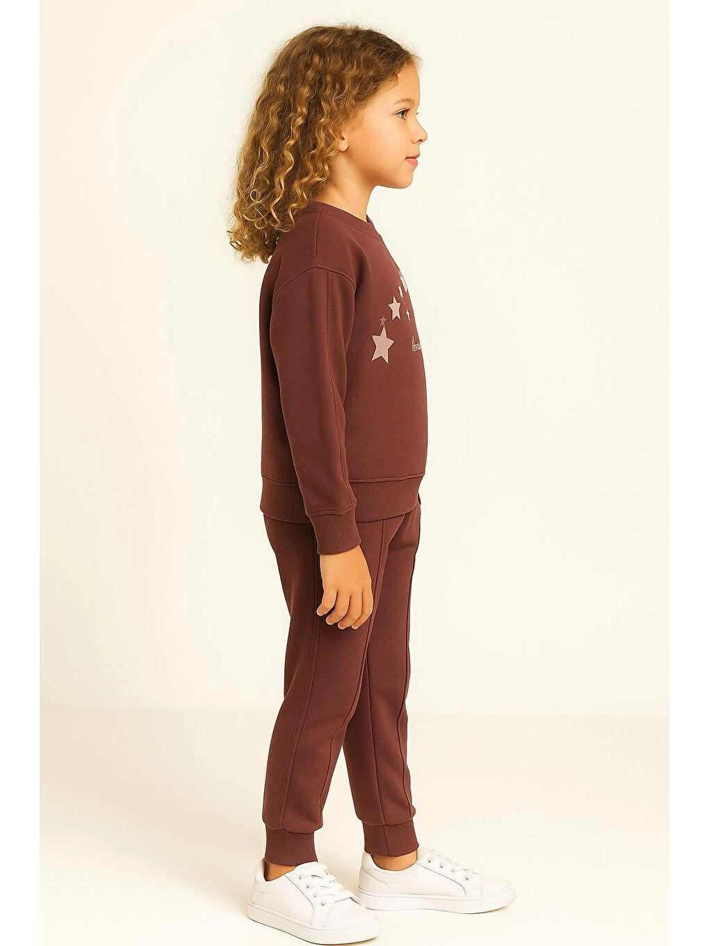 Mor Yıldız Baskılı Kız Çocuk Takım 20452-1