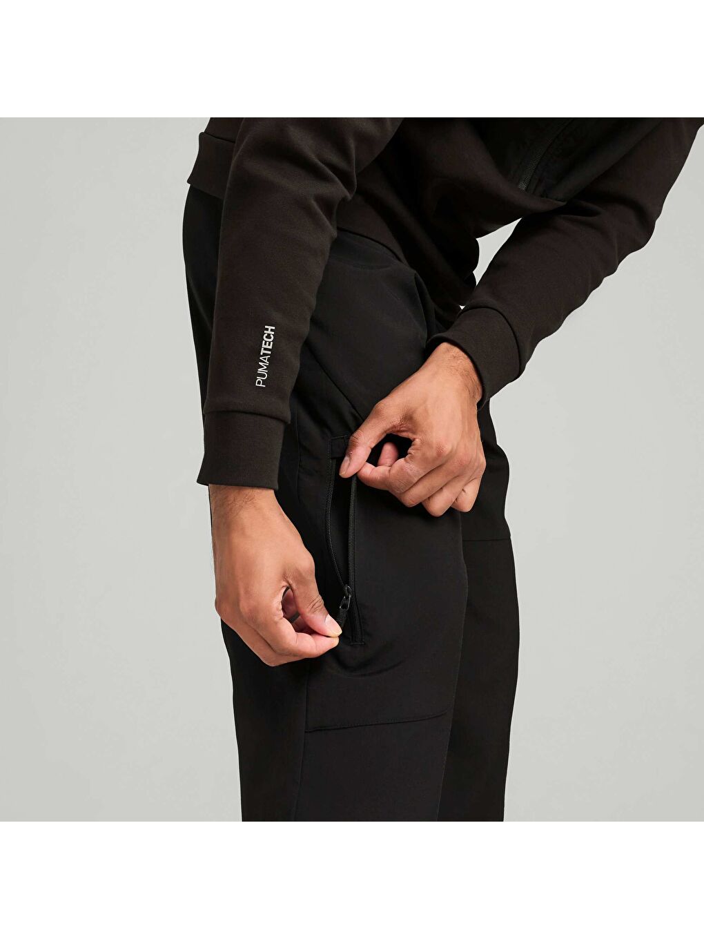 Siyah PUMATECH Erkek Kargo Pantolon-1