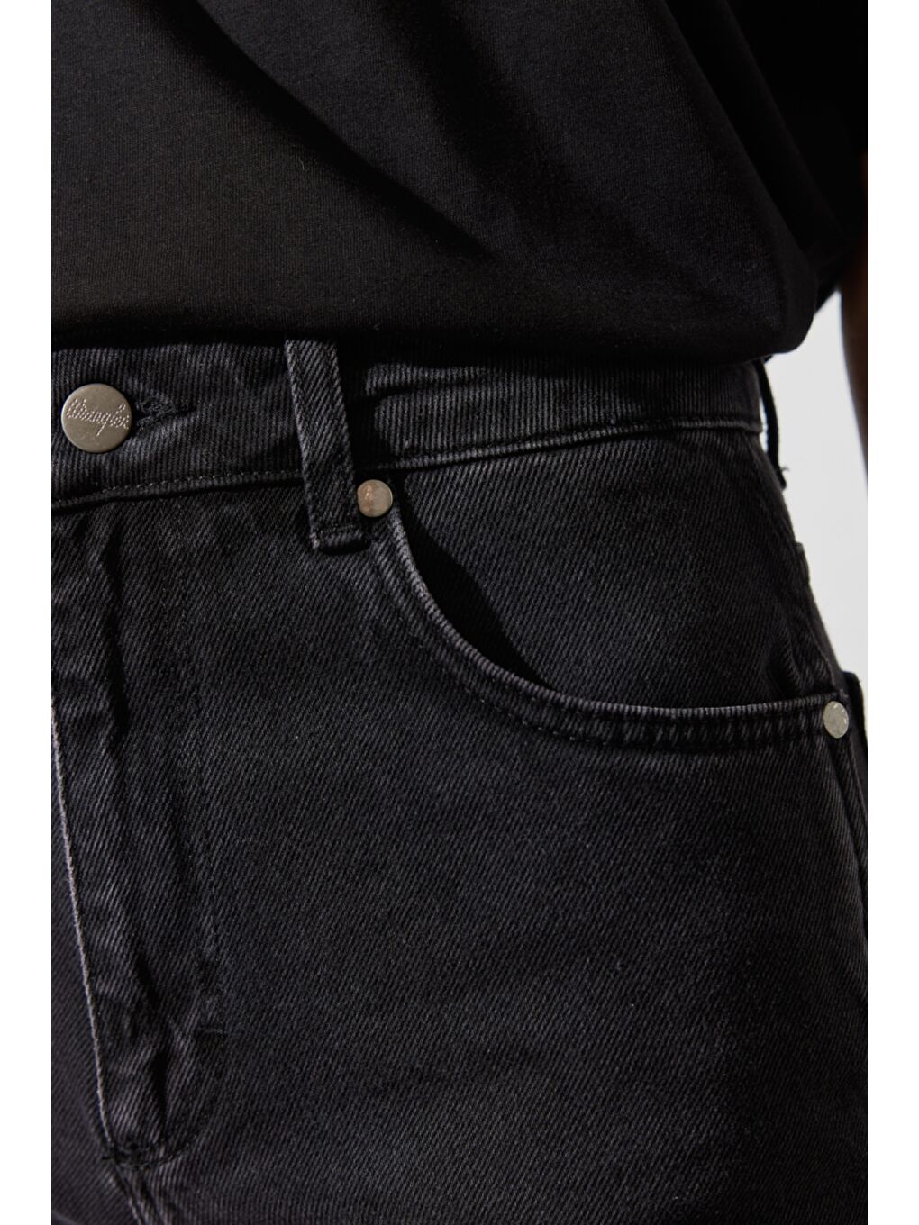 Mom Fit Yüksek Bel Dar Paça Siyah Jean Jean Pantolon-3