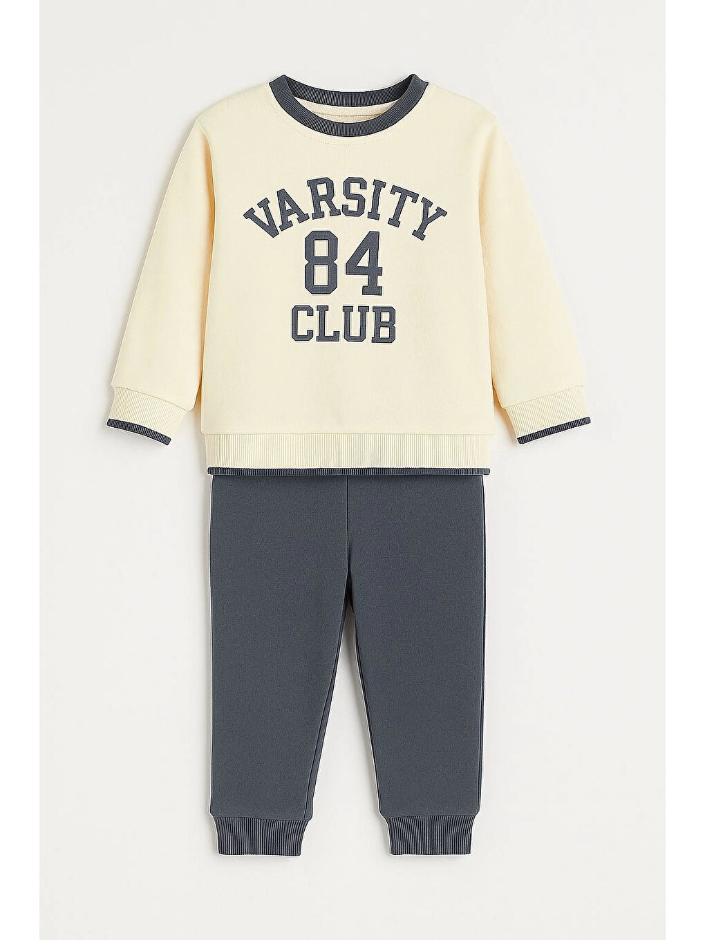 Antrasit Varsity Clup Baskılı Erkek Bebek Takım 20101-1