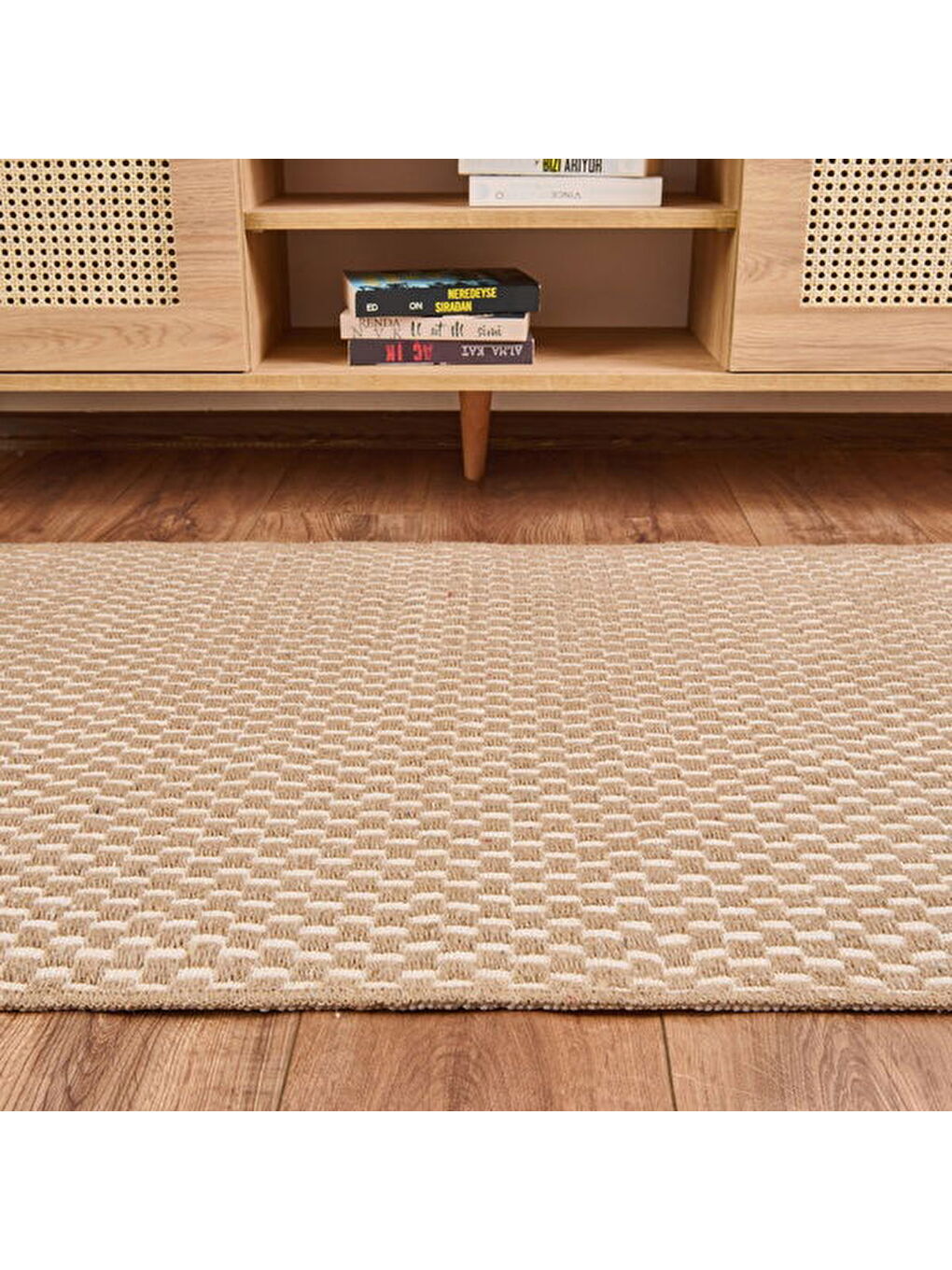 Soft Vime Halı - Bej - 80x150 cm-3