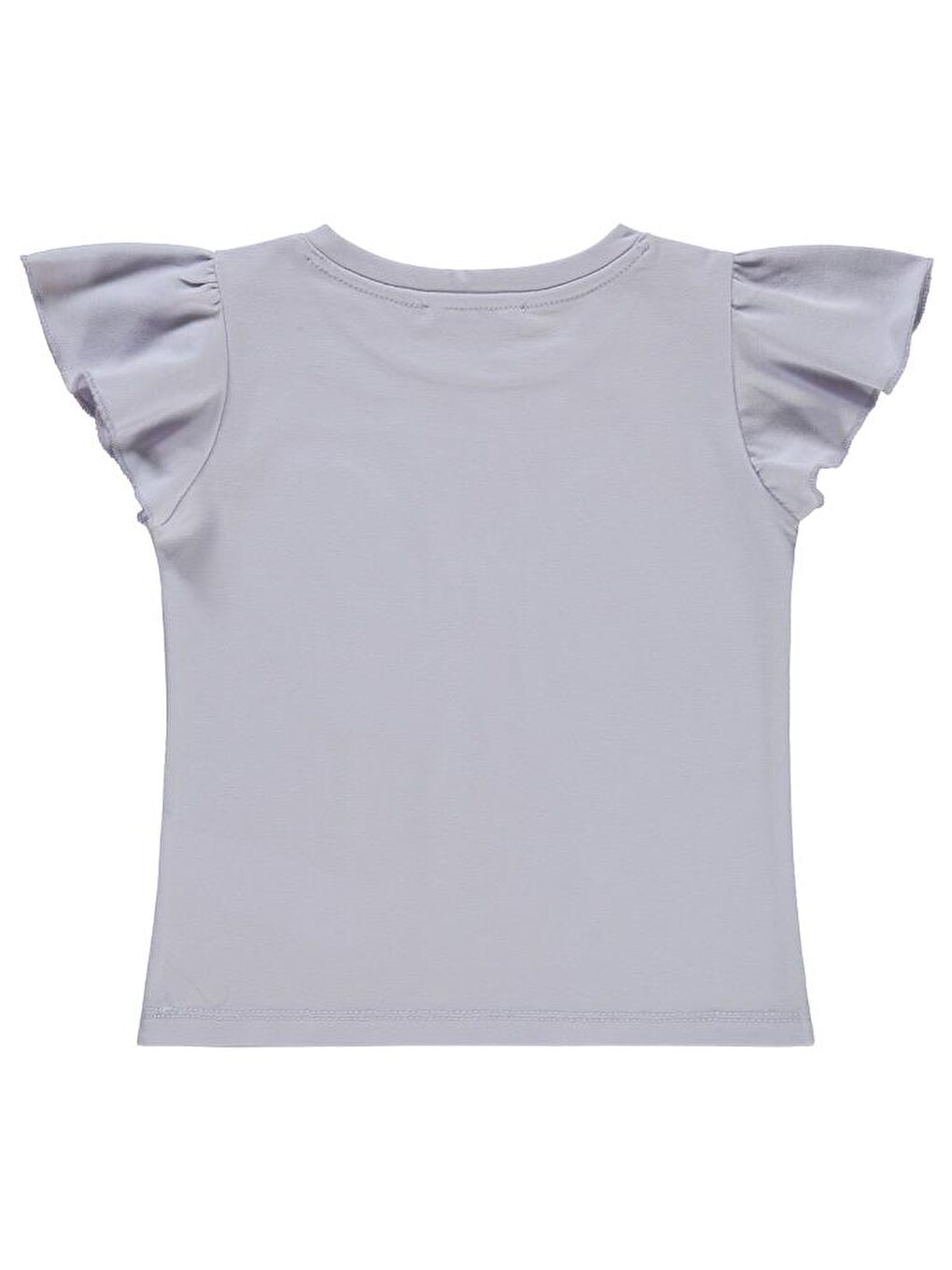 Girls Kelebek Nakışlı 2-5 Yaş Tişört - Lila 4-5 Yaş-1