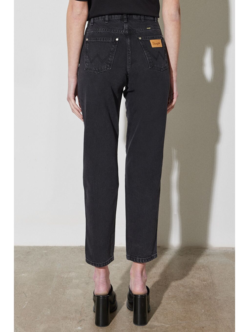 Mom Fit Yüksek Bel Dar Paça Siyah Jean Jean Pantolon-5