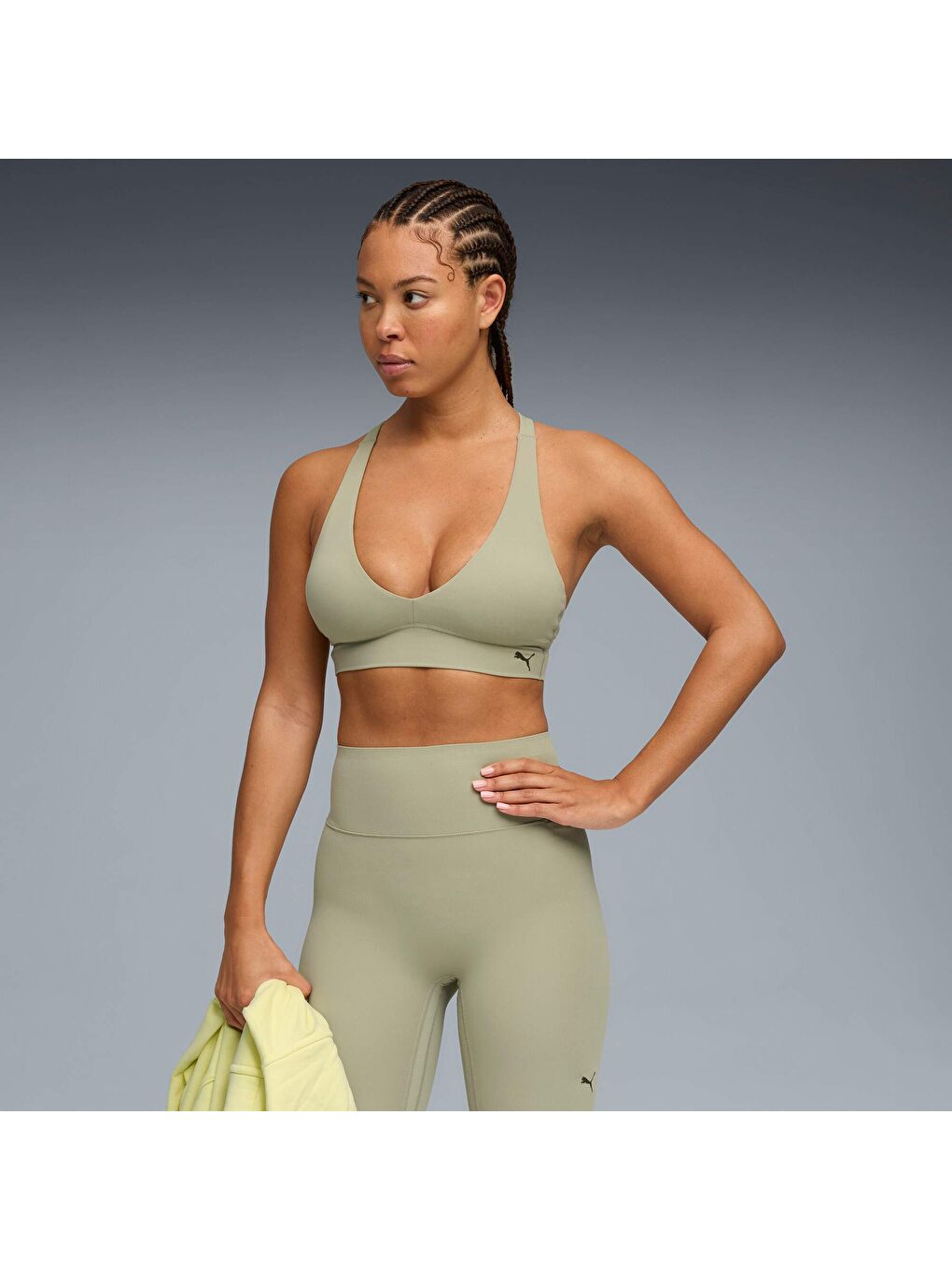 Yeşil SHAPELUXE Plunge Spor Sütyeni-4