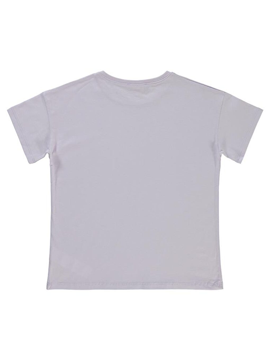 Girls Basic 6-9 Yaş Tişört - Lila 6-7 Yaş-1