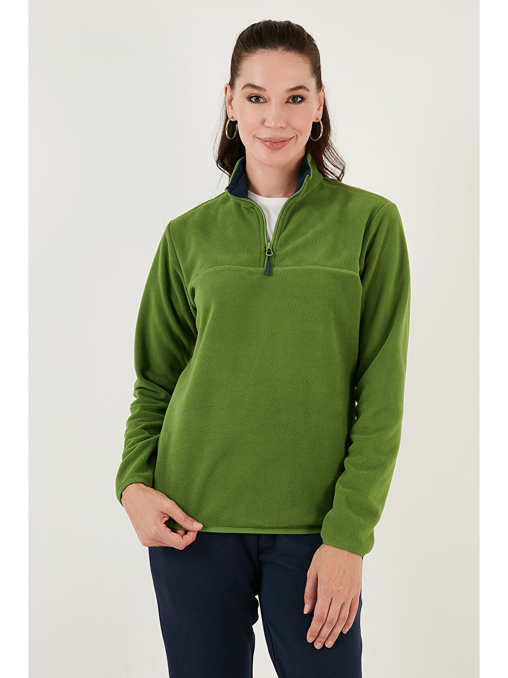 Yeşil Slim Fit Yumuşak Dokulu Anti-Pilling Tüylenme Yapmayan 2'li Paket Polar 590700200S2-2