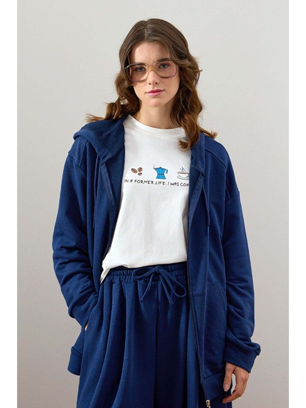 İndigo Antrasit 3 İplik Basic Hırka