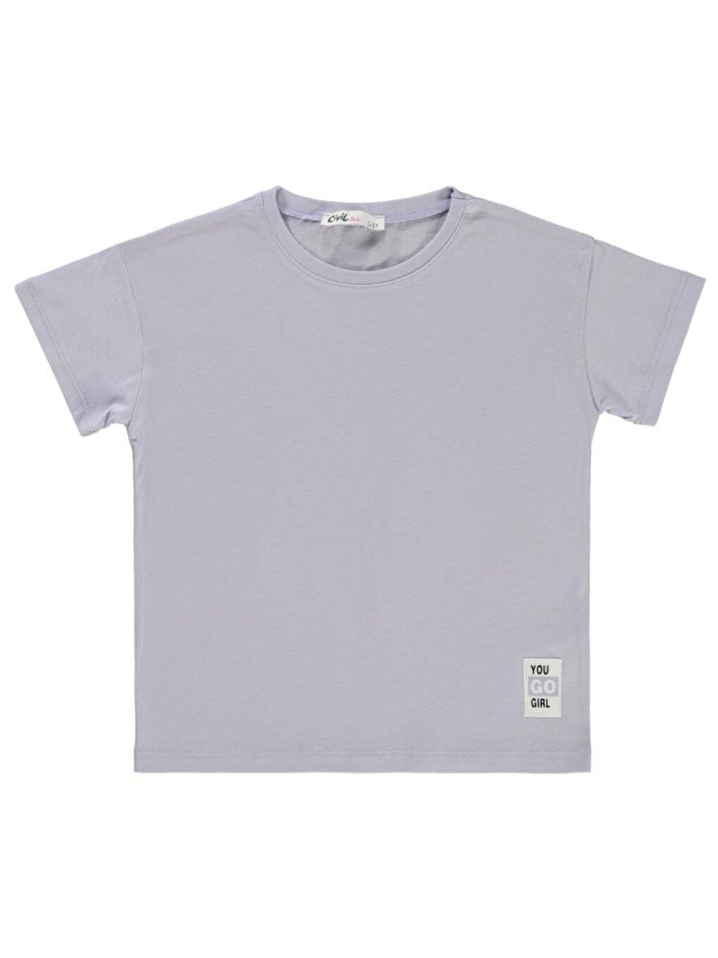 Girls Basic 2-5 Yaş Tişört - Lila4-5 Yaş