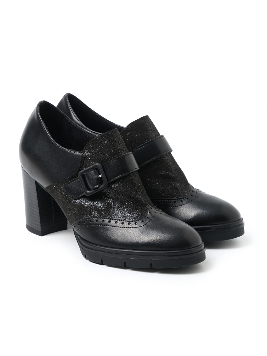 Siyah Kadın Topuklu / Stiletto 484782 4782 Micro Tech Nero-1