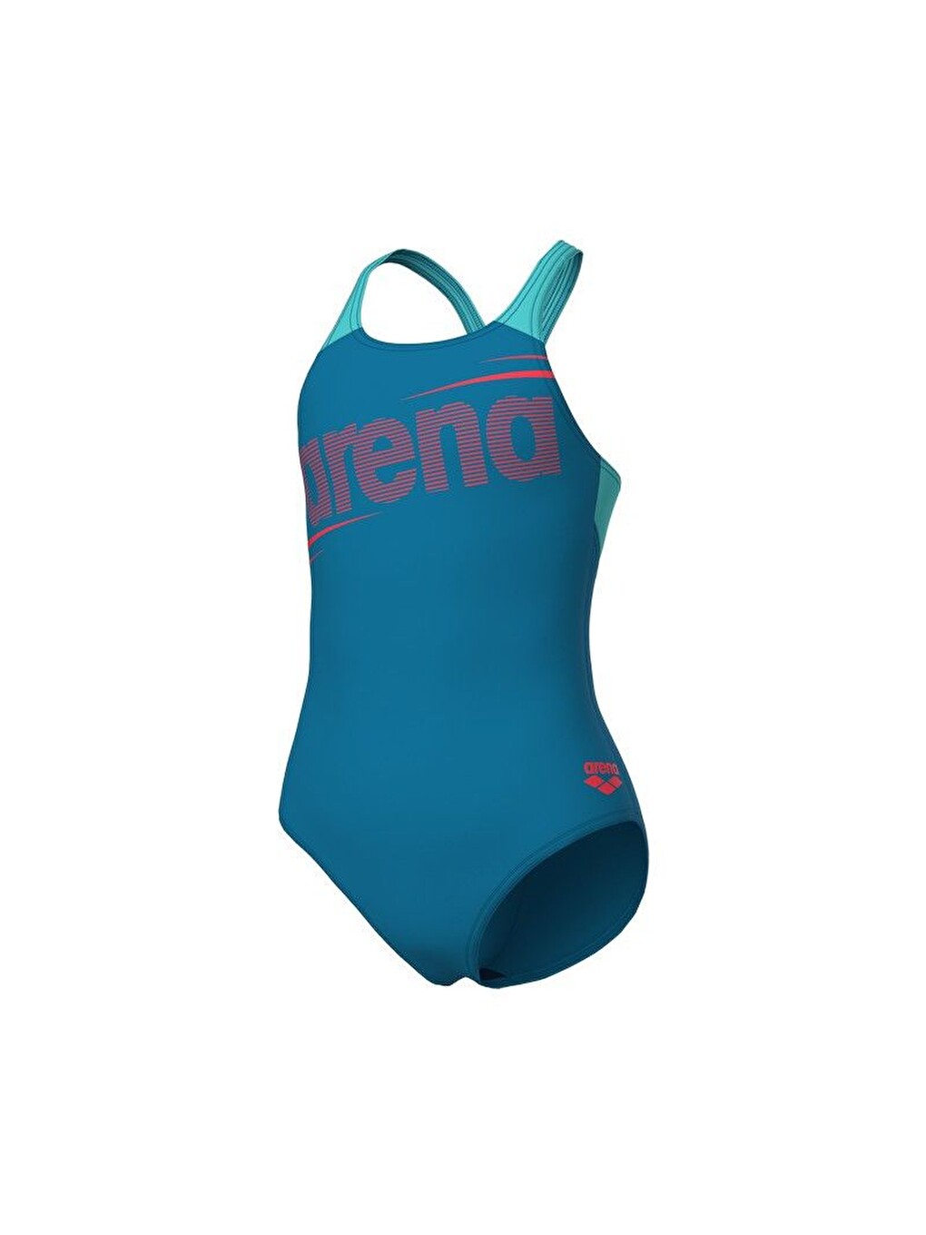G Bold Swimsuit V Back Mavi Kız Çocuk Yüzücü Mayosu 011755680