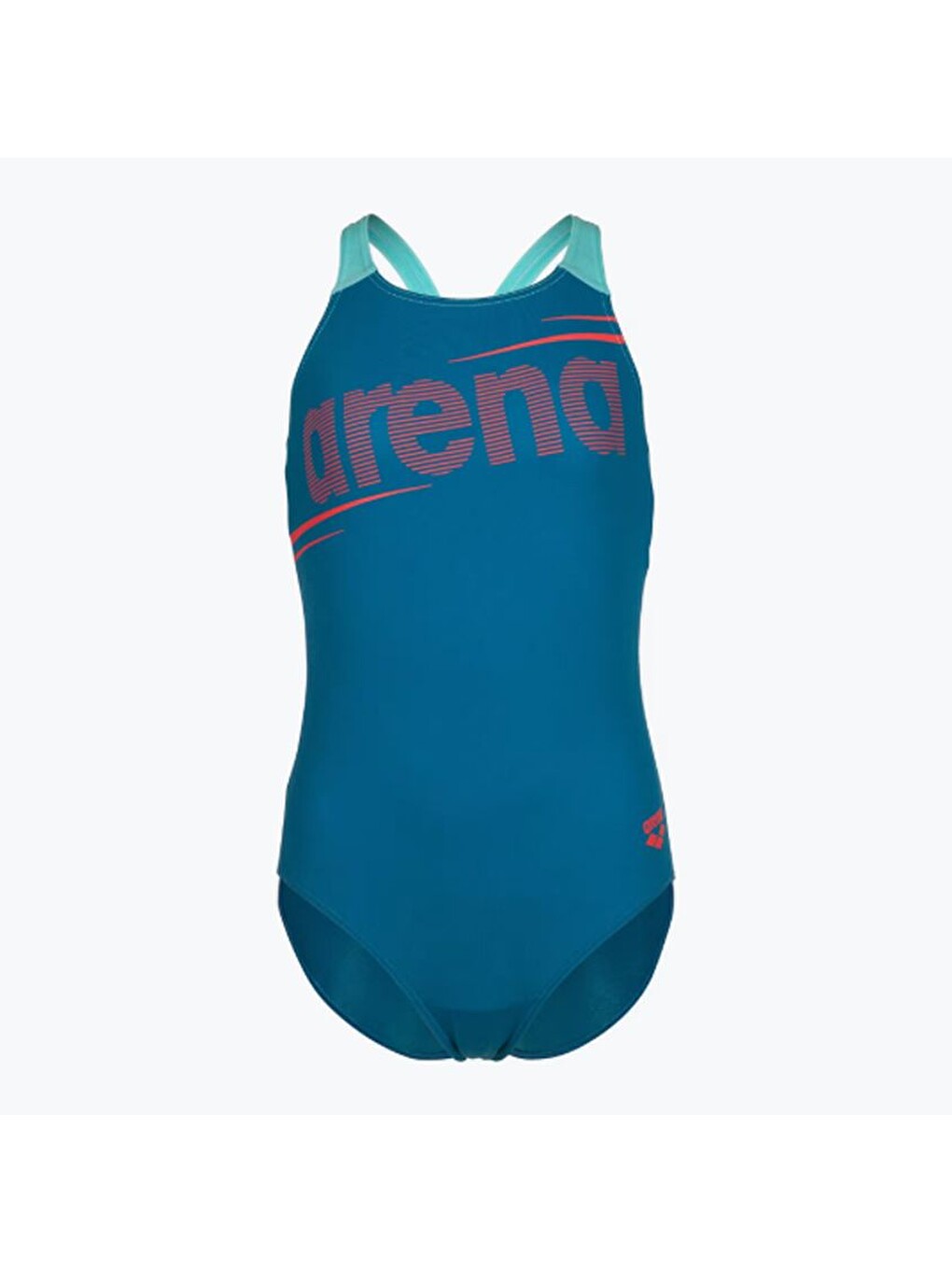 G Bold Swimsuit V Back Mavi Kız Çocuk Yüzücü Mayosu 011755680-1