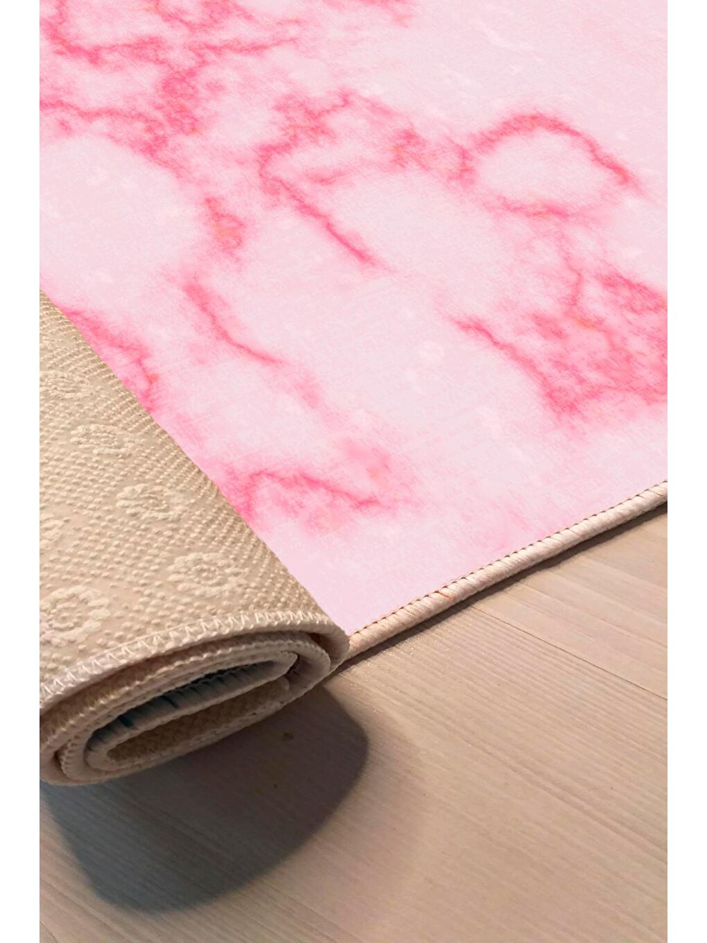 Pembe Dekoratif Özel Tasarım Modern Halısı 180x280 cm-4