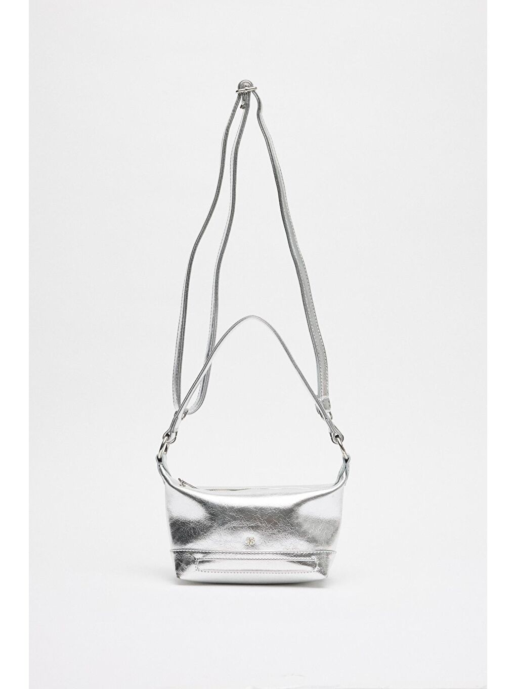 Gri Glow Mini Çanta Gümüş-3