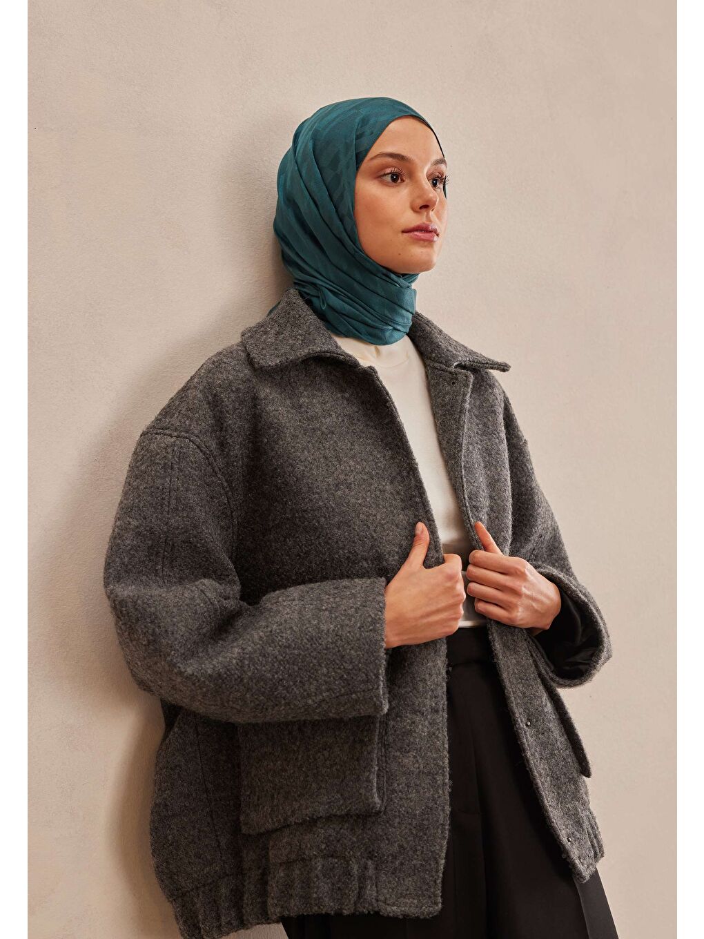 Dublın Jakarlı Şal Petrol-2