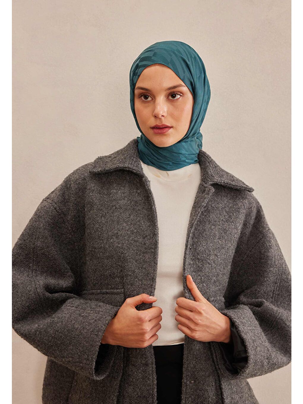 Dublın Jakarlı Şal Petrol-3