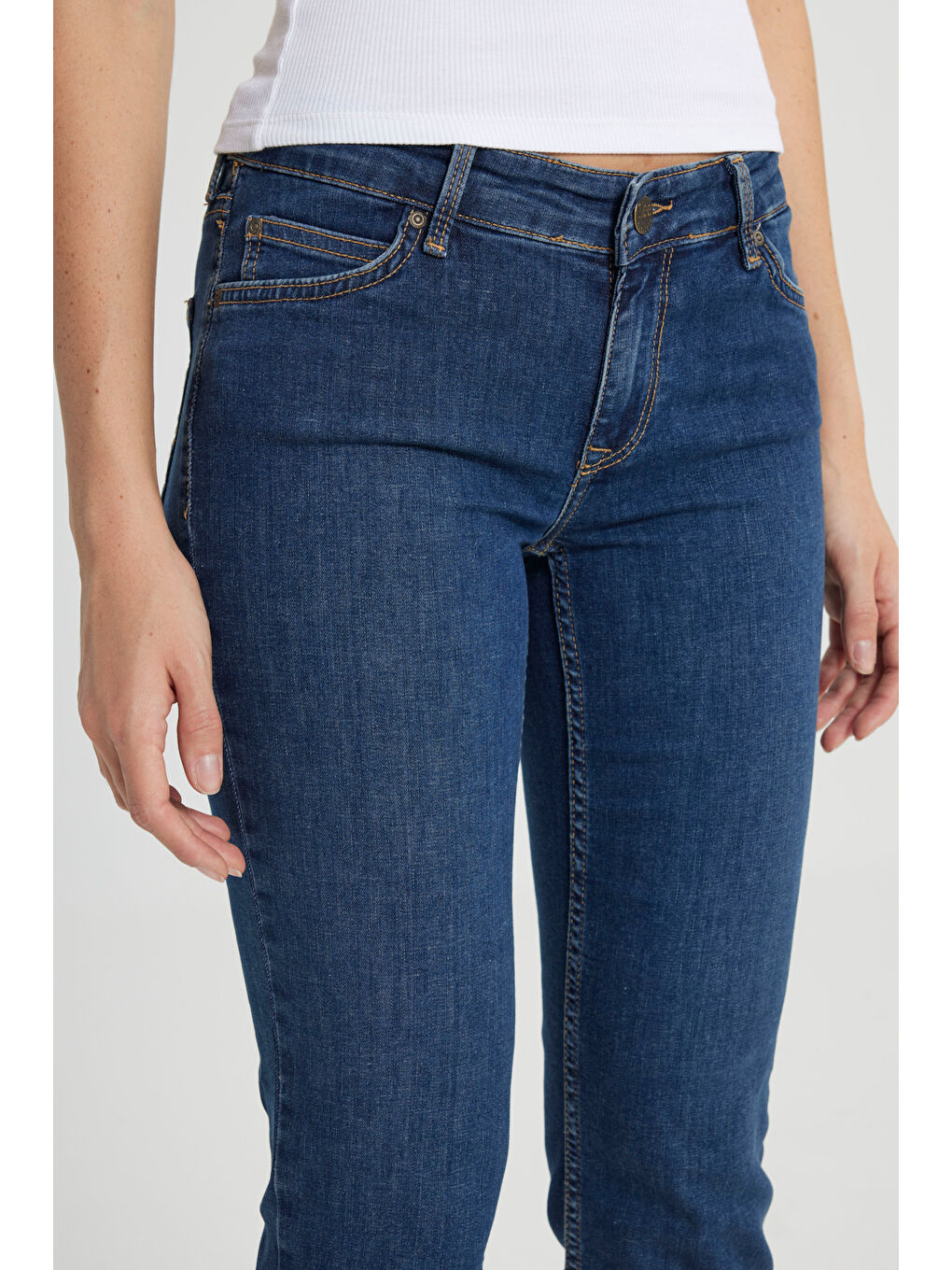 Lacivert Marion Straight Fit Normal Bel Düz Paça Jean Jean Pantolon-4
