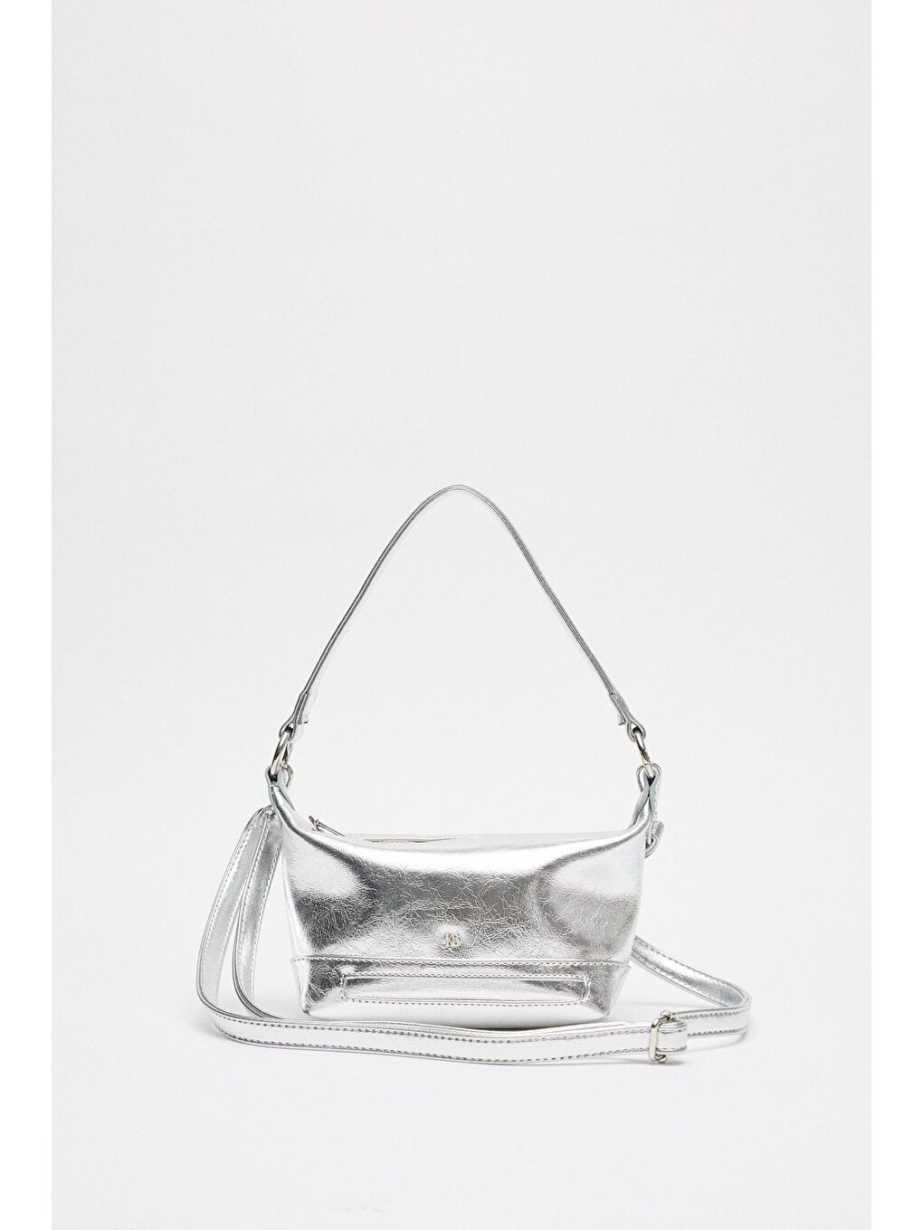 Gri Glow Mini Çanta Gümüş-6