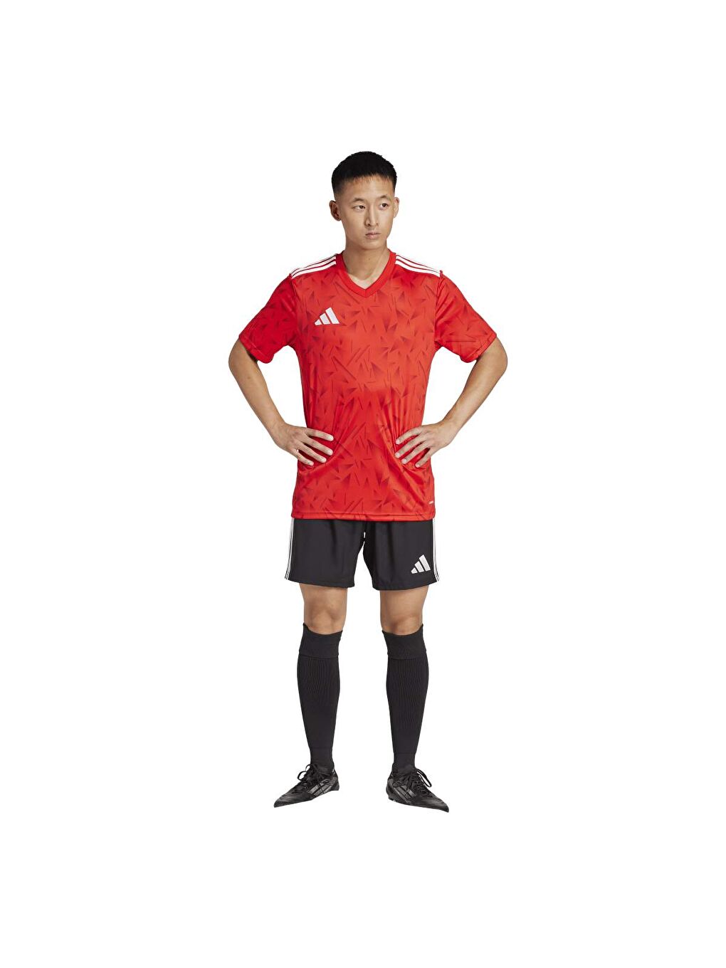 Icon 25 Jsy M Erkek Kırmızı V Yaka Tişört-4