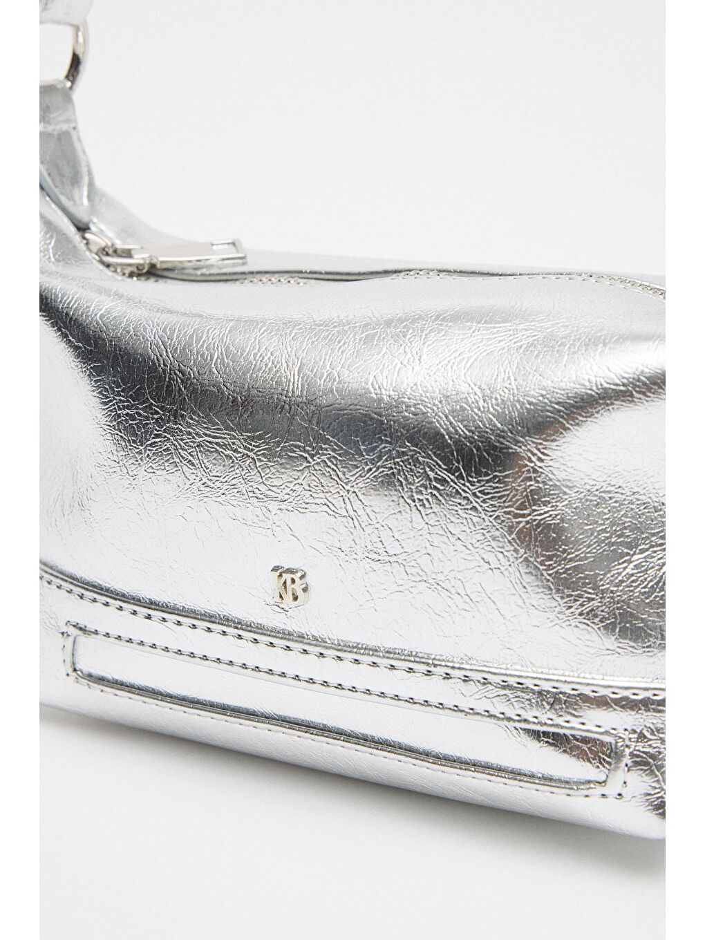 Gri Glow Mini Çanta Gümüş-7