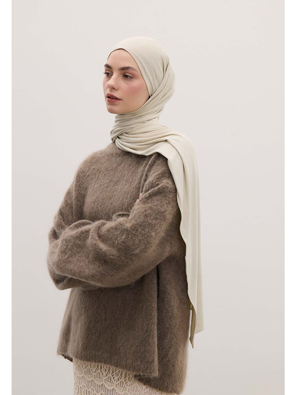 Bambu Penye Şal Uçuk Yeşil-3