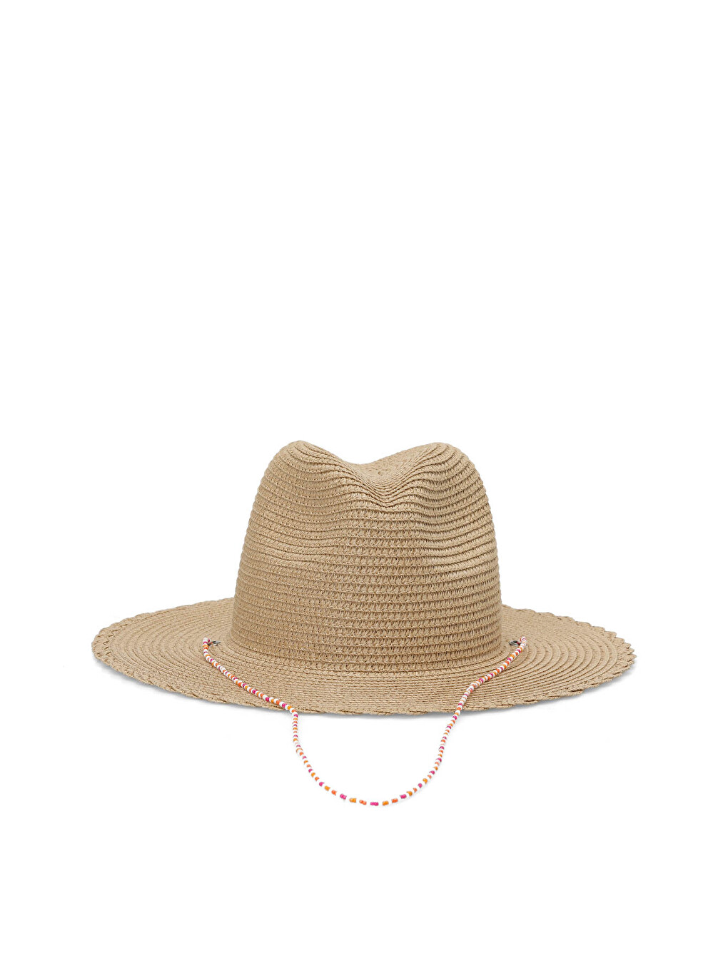 Bej Hasır Şapka Kadın Krem Bloom Straw