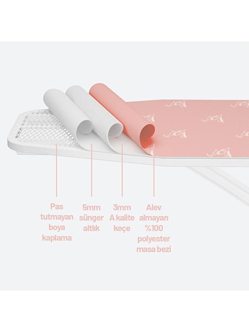 Pembe Onboard Ütü Masası-1