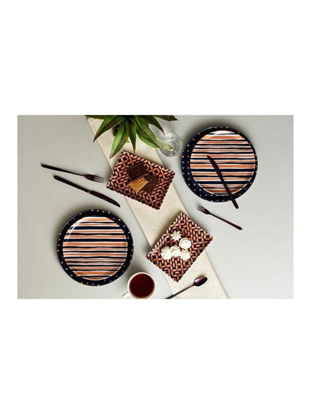 Beyaz Shapely 18 Parça İkram ve Kahvaltı Takımı-1