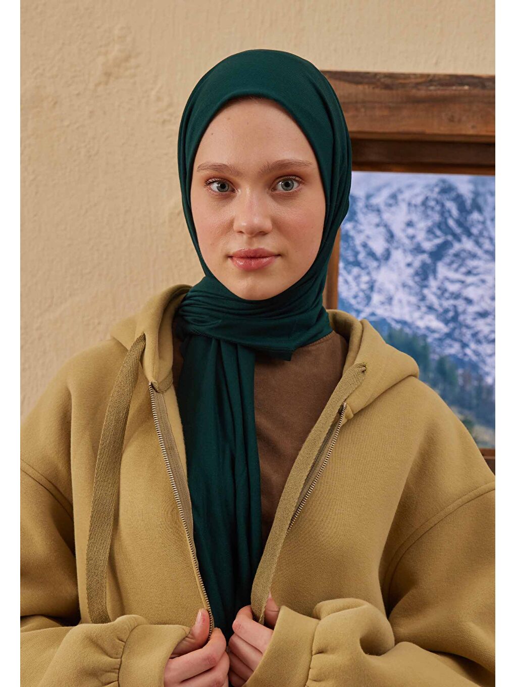 Penye Şal Koyu Yeşil-1