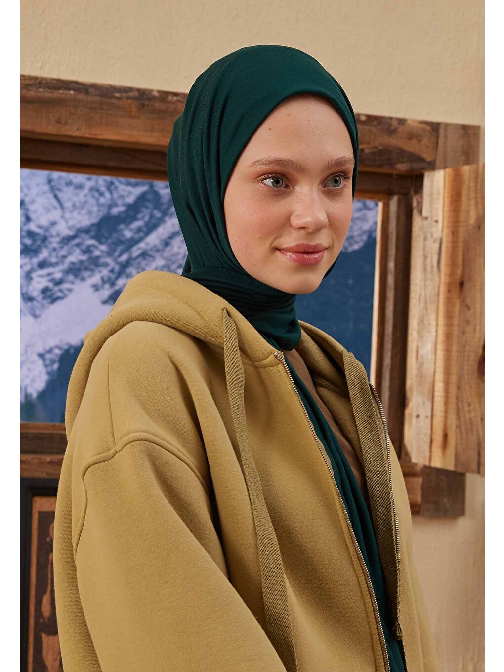 Penye Şal Koyu Yeşil-2