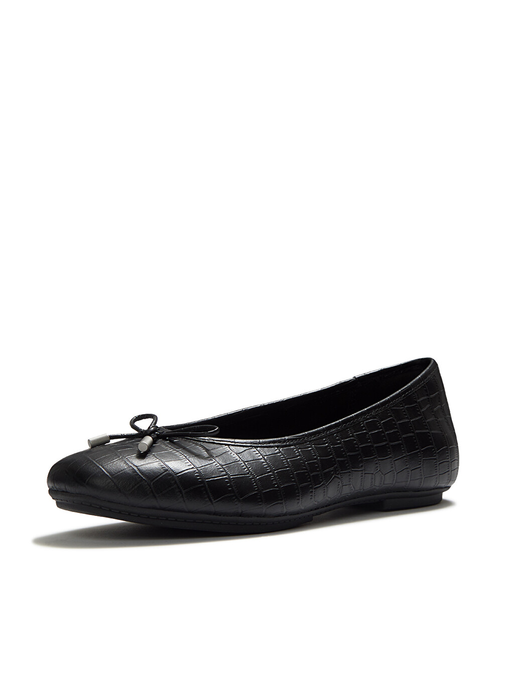 Siyah Kadın Babet AAI-090/E19 DELICATO CROCODILE BALLERINAS-4