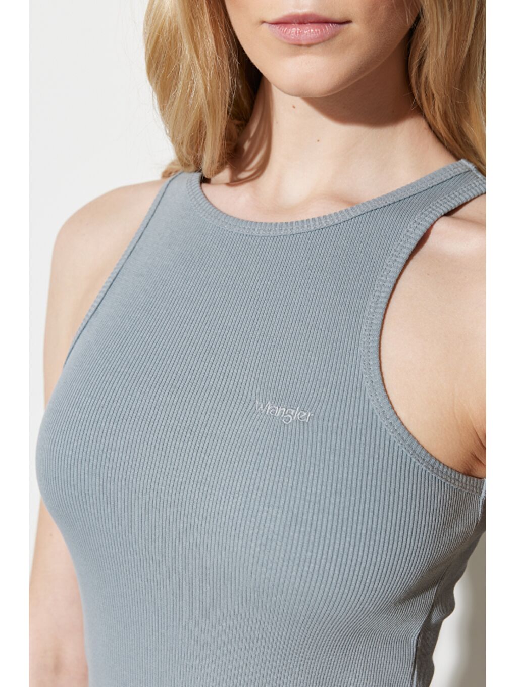 Yeşil Skinny Fit %100 Pamuk Kolsuz Elbise-3