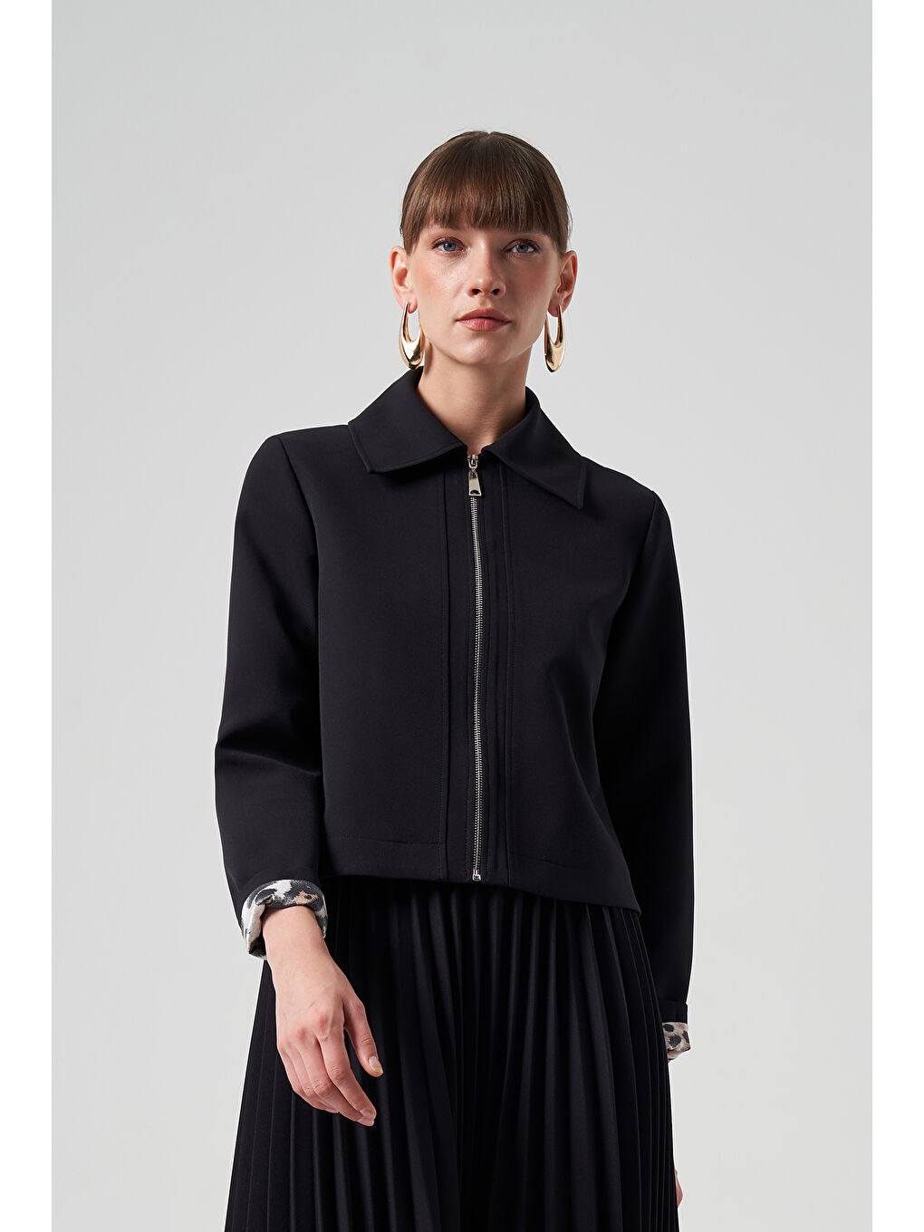 Kısa Ceket 6037 Siyah-3