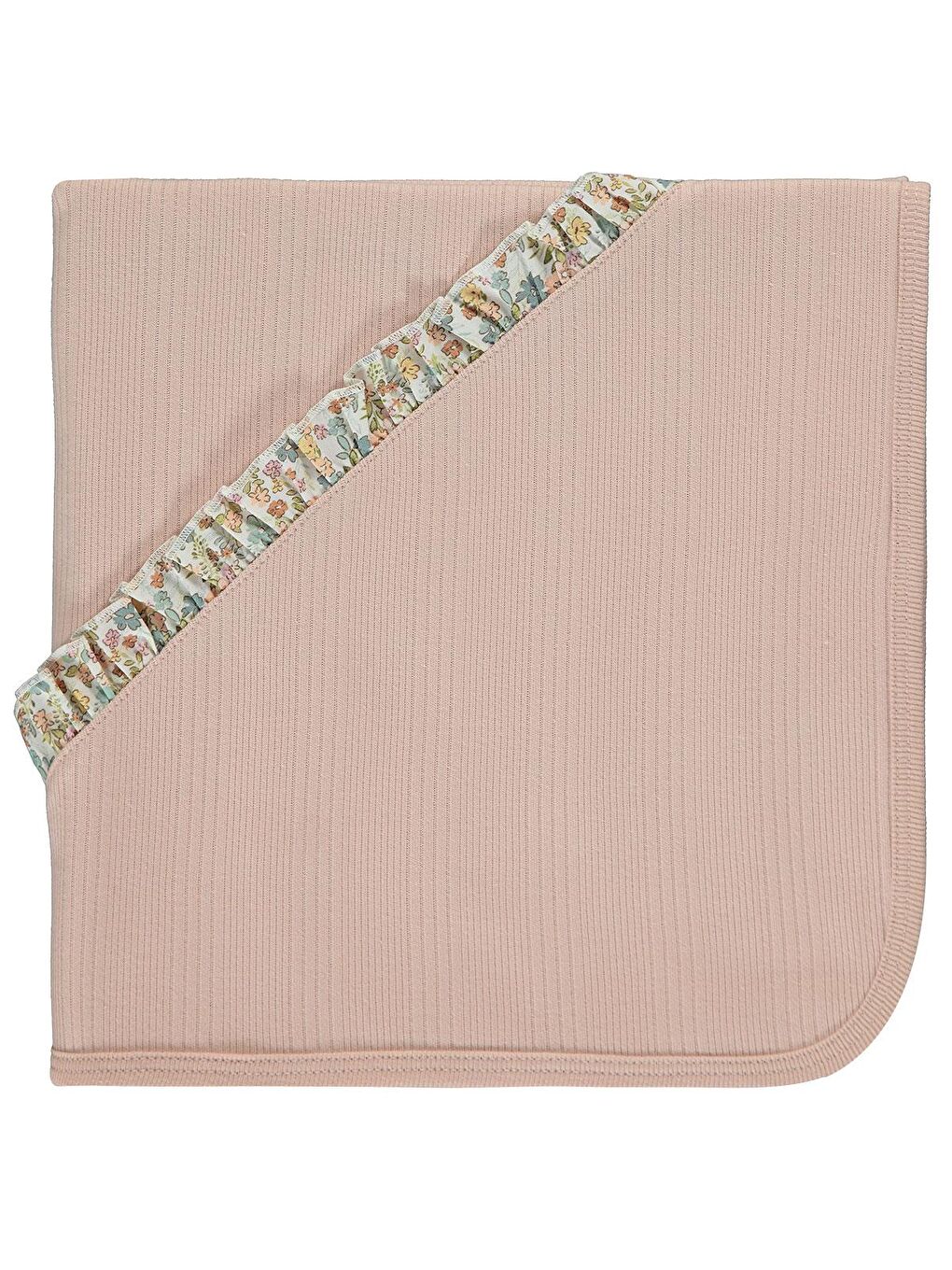Pembe Baby Çizgi Raporlu Battaniye - Pudra Standart