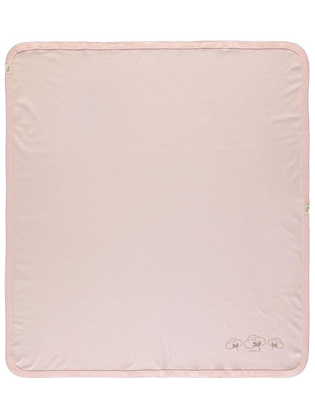 Baby Organik Pamuklu Tek Kat Battaniye - Pembe Standart-1
