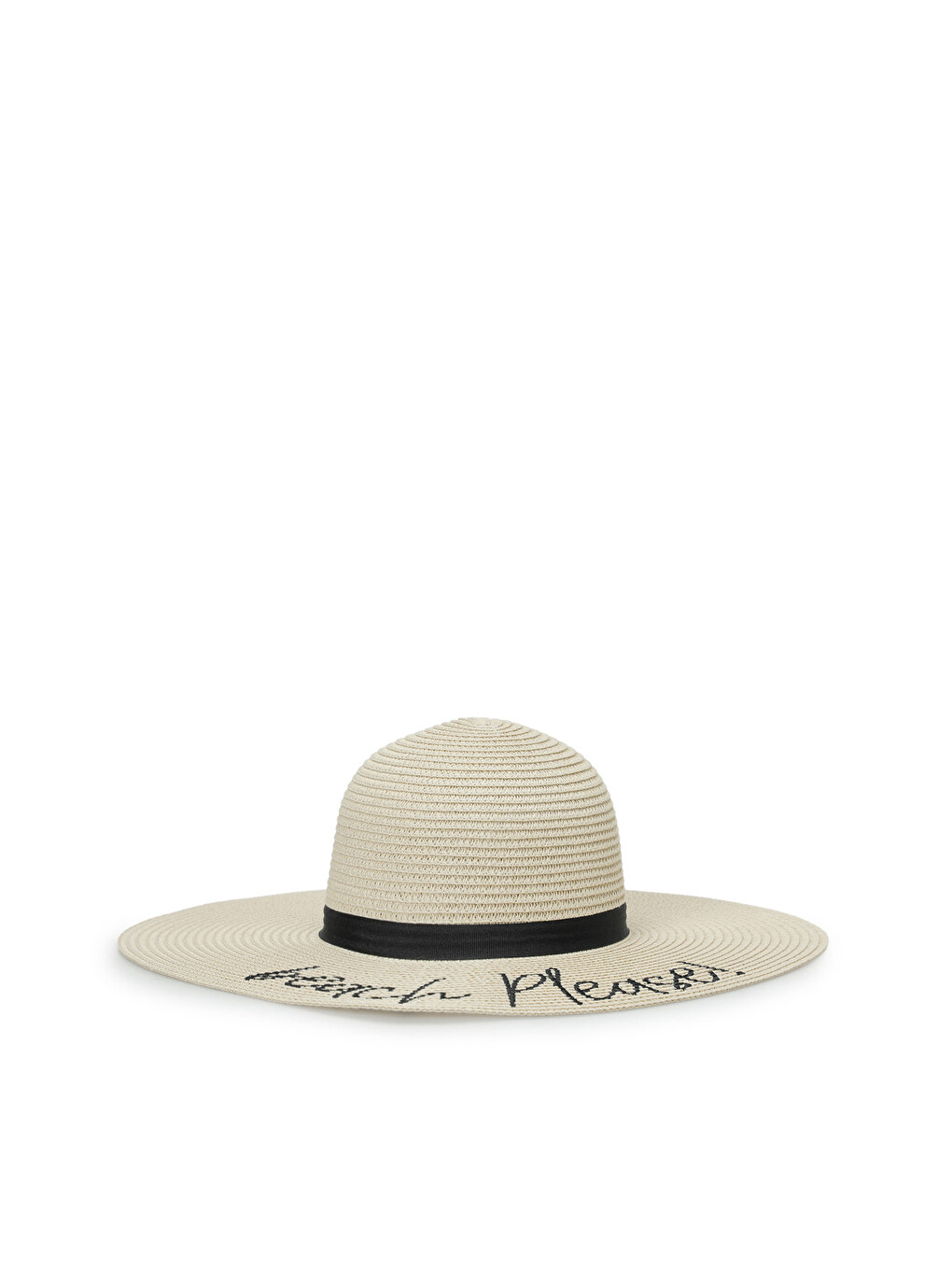 Hasır Şapka Kadın Bej Beach Straw