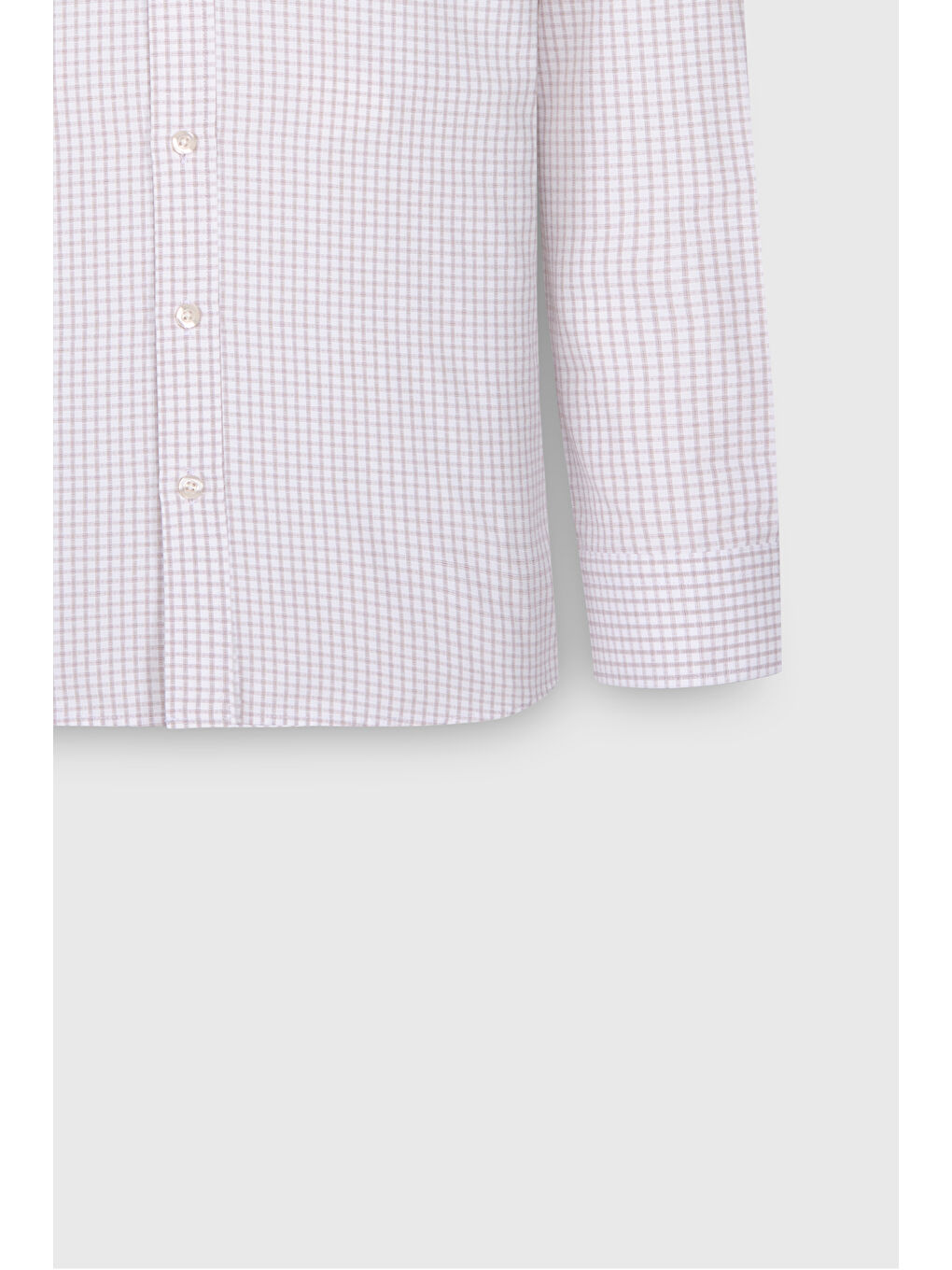 Erkek Beyaz-Bej Pamuklu Oxford Slim Fit Dar Kesim Klasik Yaka Armürlü Gömlek-7