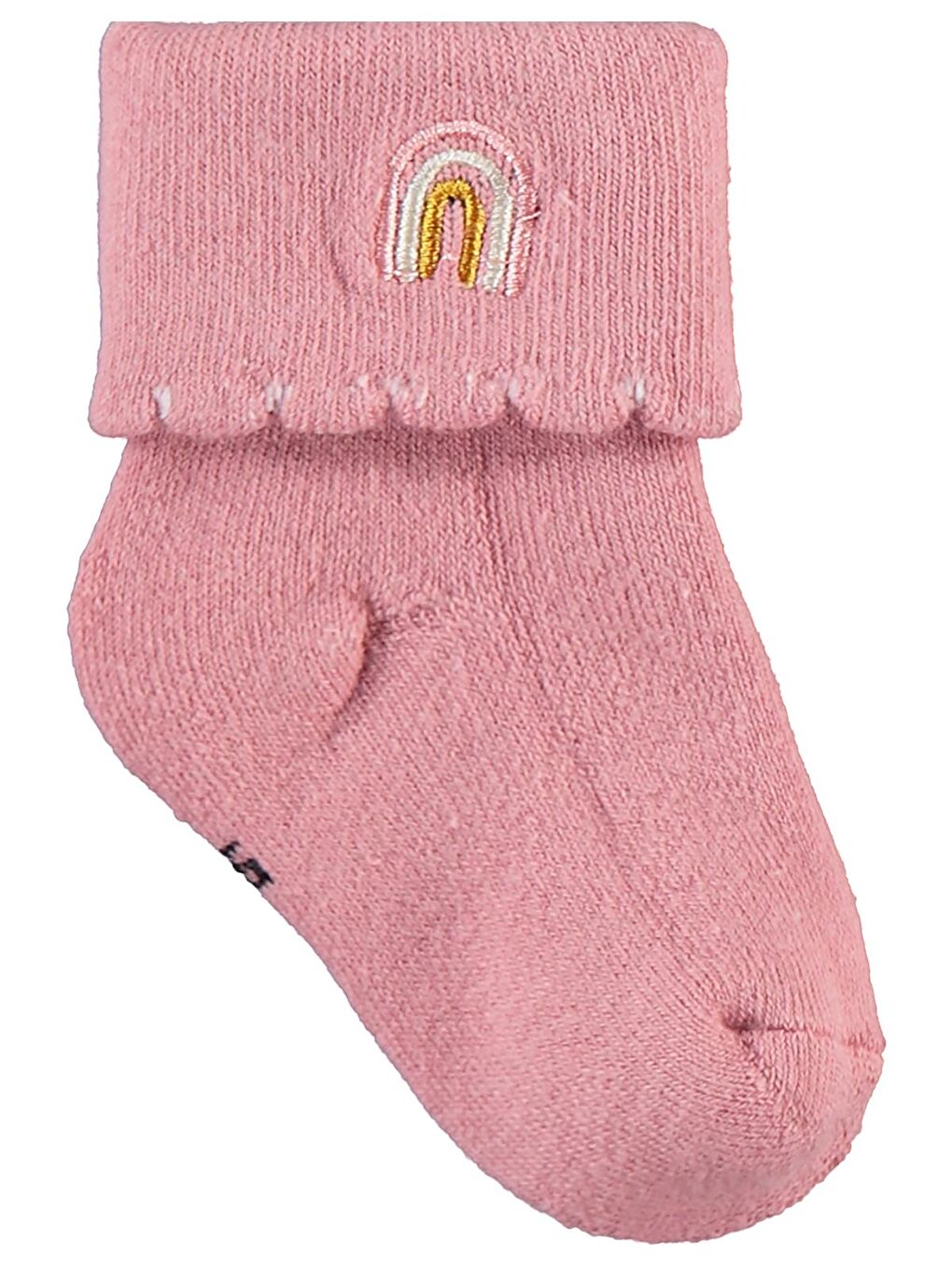 Beyaz Baby Nakışlı Kıvrık Havlu 6-18 Ay 3'lü Bebek Kız Çorap Set - Standart 12 Ay-2