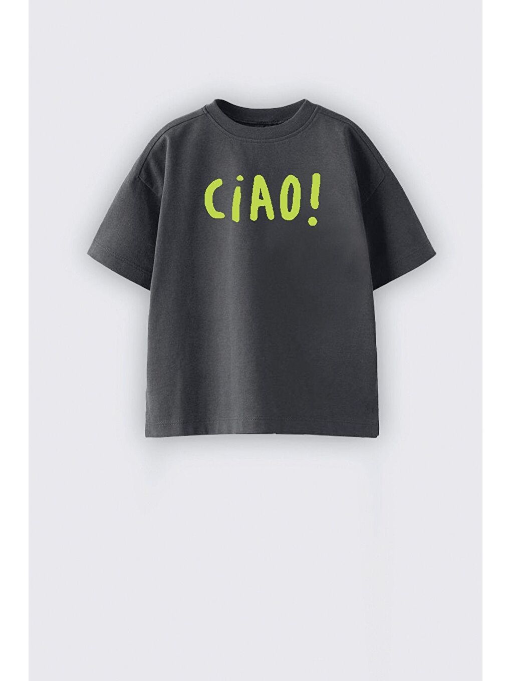 Yeşil Unisex Bisiklet Yaka Baskılı Tshirt-2