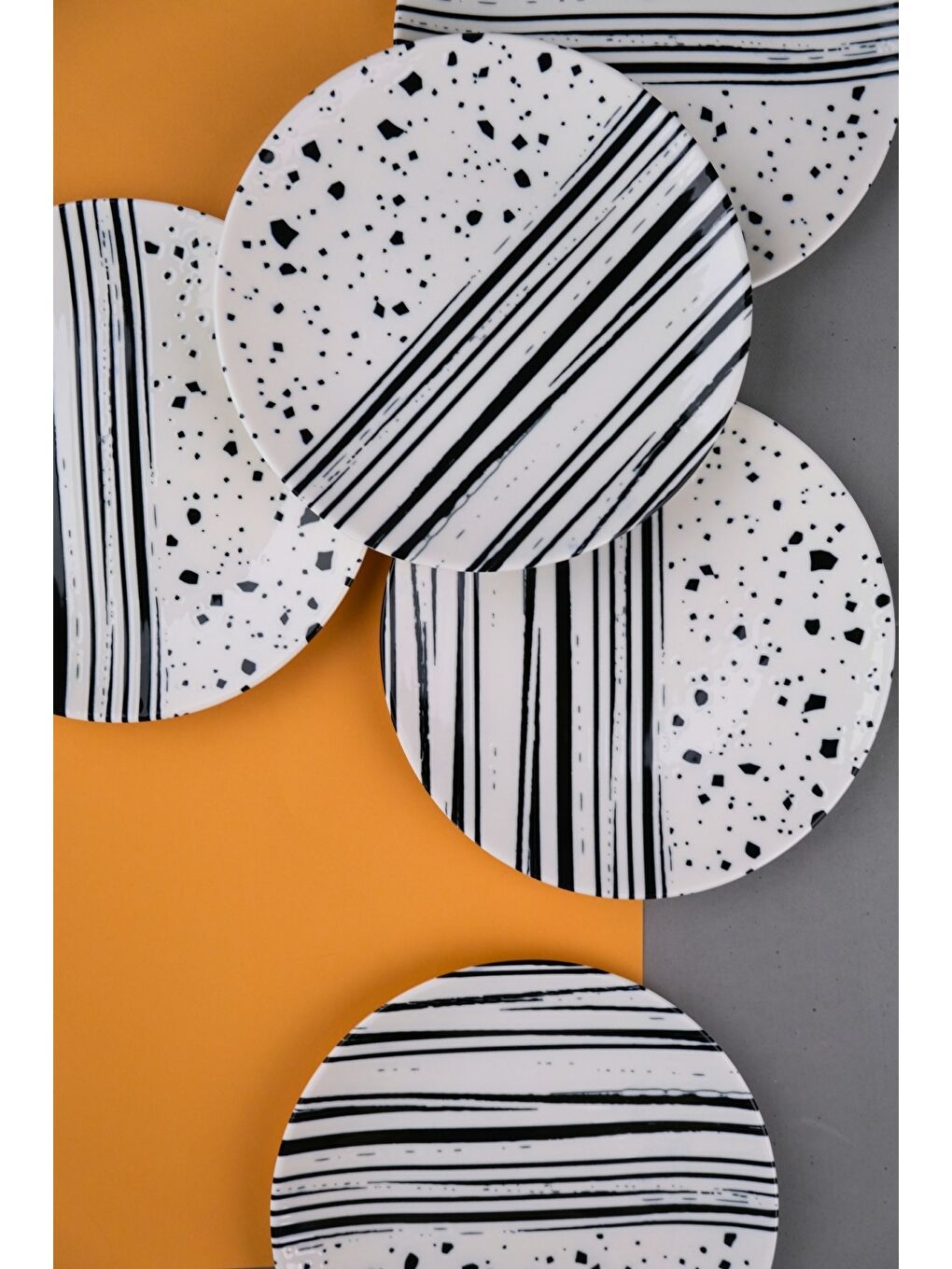 Karışık Porselen Sidereal Pasta Tabağı 19,50cm SD3 6 Kişilik 6 Parça-1