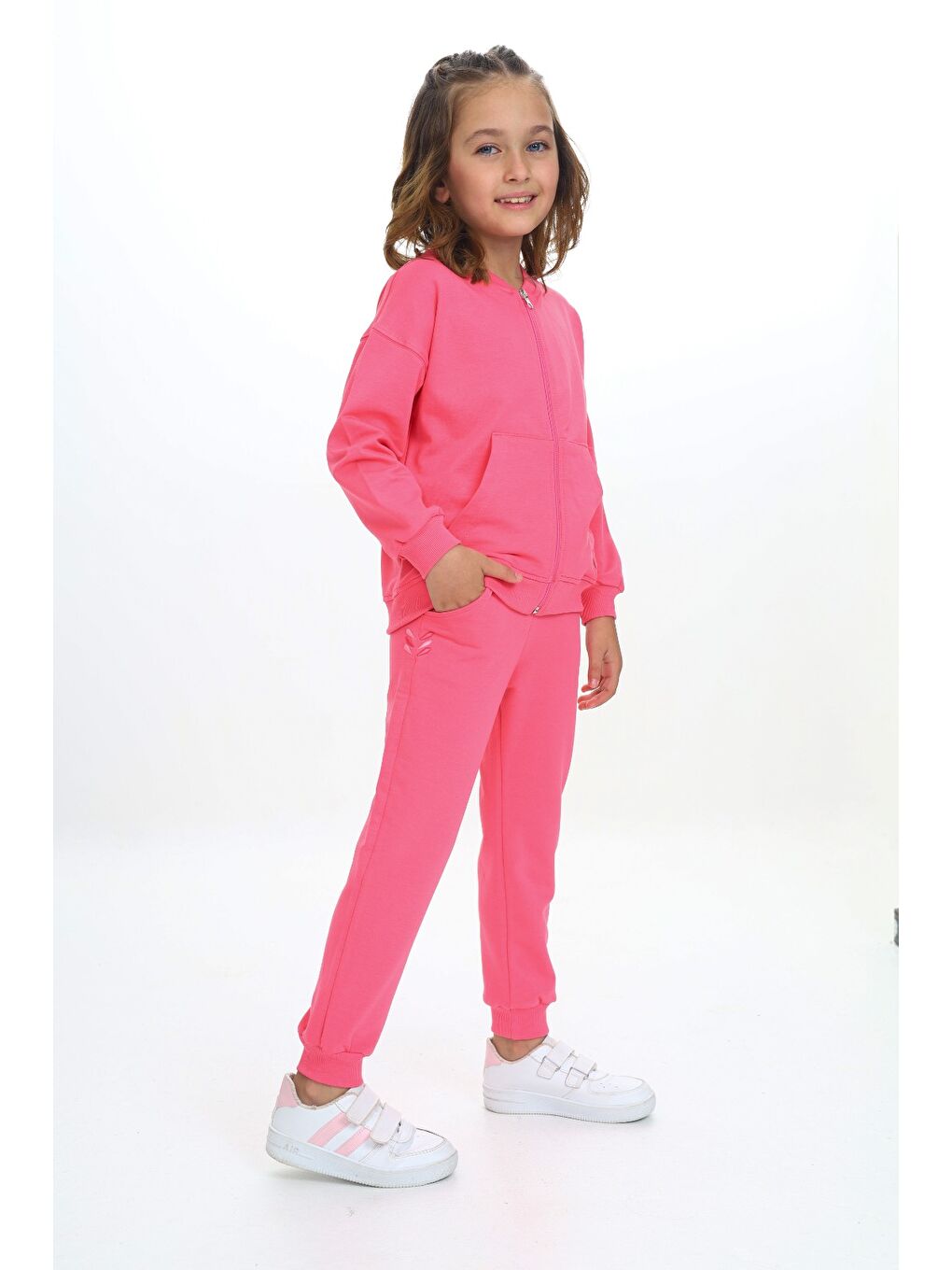 Fuşya Kız Çocuk Nakışlı Eşofman Takım-1